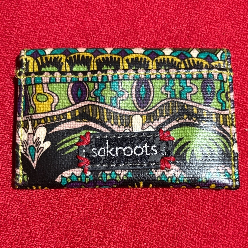 Sakroots Green Multi Patterned Card Sleeve